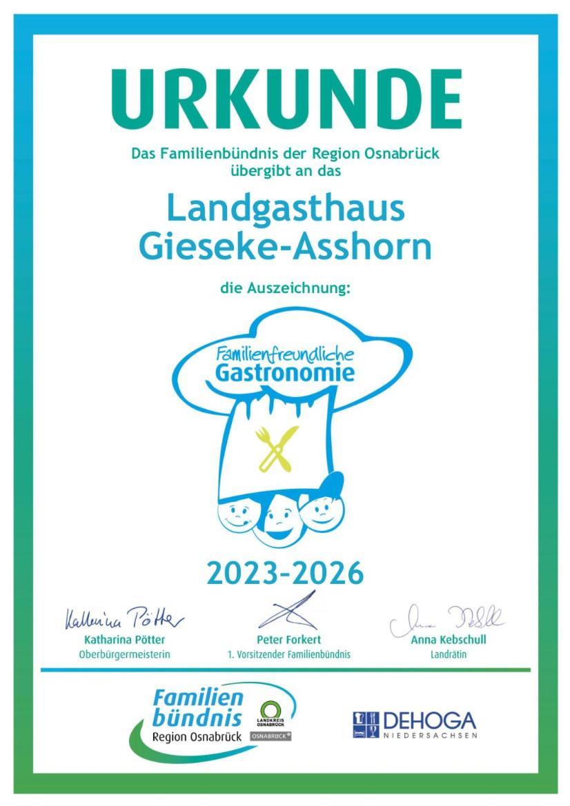 Landgasthaus Gieseke-Asshorn Bohmte Екстериор снимка